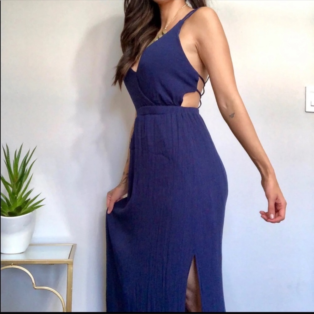 Lulu's royal blue Lost in Paradise dress